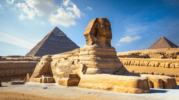  pyramid of Giza and sphinx, tourist place in Egypt